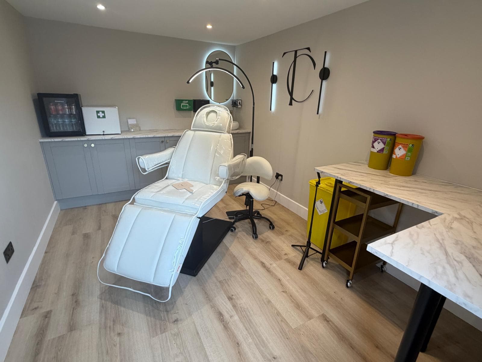 The treatment room at The Clinic in Hamstreet, Kent